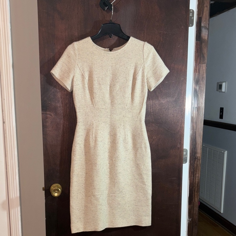 Vintage Oscar de la Renta Cream Tweed Mini Dress